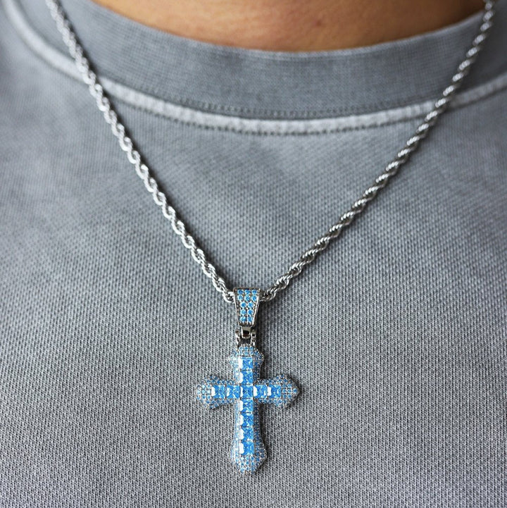BLUE CROSS CHAIN - SILVER